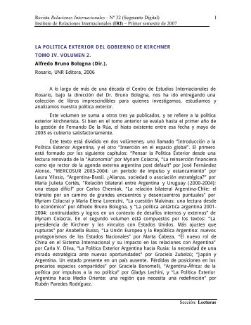 Revista Relaciones Internacionales – Nº 32 (Segmento Digital). - IRI