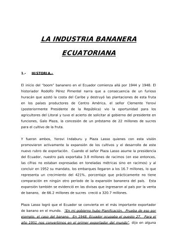 LA INDUSTRIA BANANERA ECUATORIANA - AsociaciÃ³n de ...