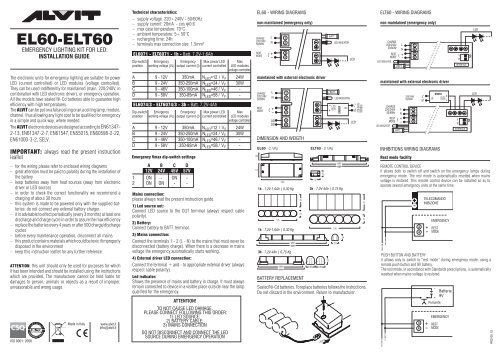 Serieâ EL60/ELT60 - Alvit.it