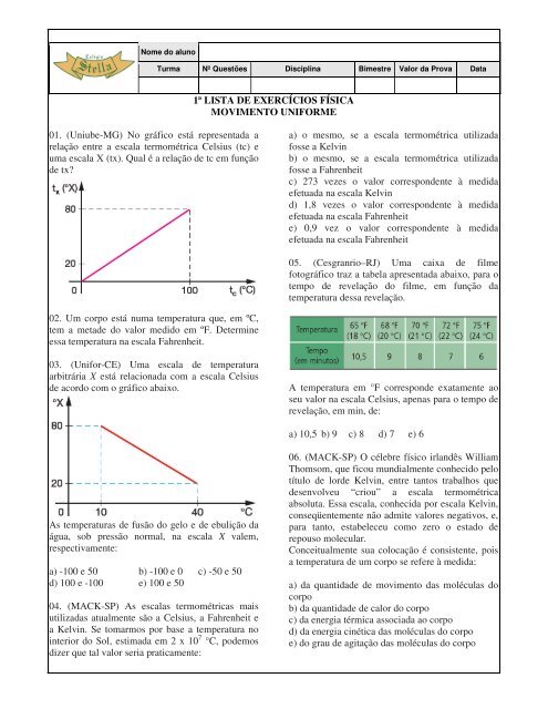 termometro - FÃSICA PARA POUCOS