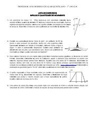 Lista Impulso e Quantidade de Movimento