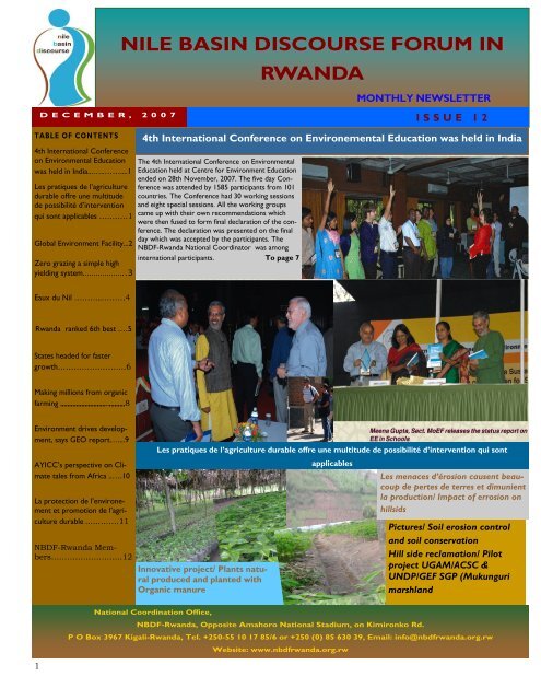 Read NBDF Newsletter Issue N. 12 - NBDF Rwanda