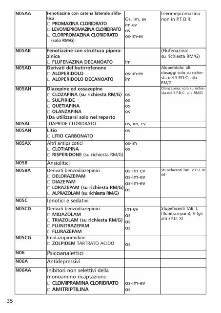 sommario - Azienda Complesso Ospedaliero San Filippo Neri