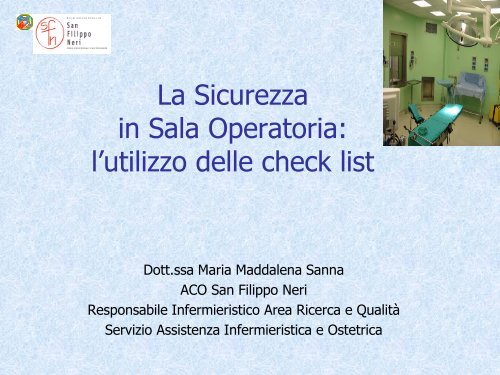 Sicurezza sala operatoria