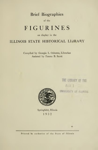 Brief biographies of the figurines on display in ... - University Library