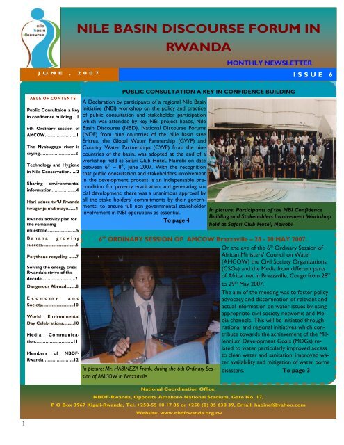 Read NBDF Newsletter Issue N. 6 - NBDF Rwanda
