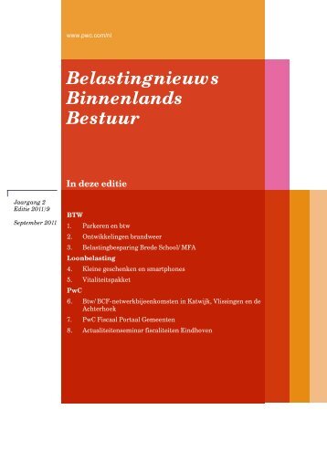 Nieuwsbrief downloaden - Fiscaal Portaal Gemeenten - PwC