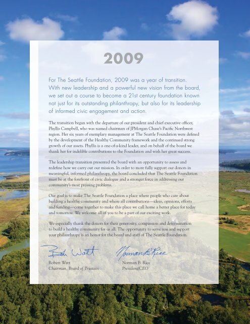 AnnuAl RepoRt - The Seattle Foundation
