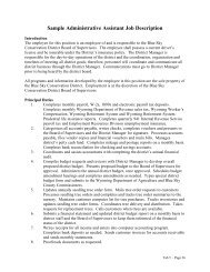 Sample Administrative Assistant Job Description - Wyoming ...