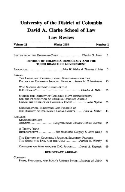 Download Electronic Version - UDC Law Review