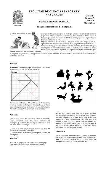 Juegos Matematicos. El Tangram - Universidad de Antioquia