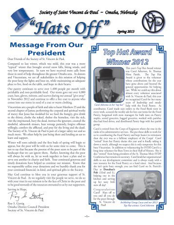 news letter - St. Vincent de Paul Omaha, Home