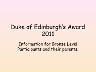 Duke of Edinburgh's Award 2011