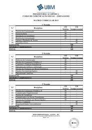 matriz curricular 2013 - jornalismo - UBM