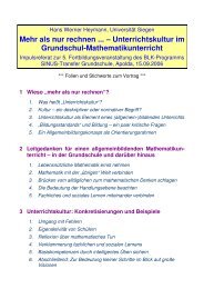 3 Unterrichtskultur - SINUS-Transfer Grundschule