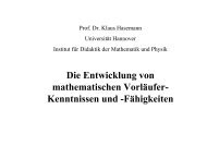 Die Entwicklung von mathematischen VorlÃ¤ufer- Kenntnissen und ...
