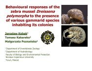 Behavioural responses of the zebra mussel Dreissena ... - ICAIS