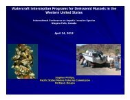 Watercraft Interception Programs for Dreissenid Mussels in ... - ICAIS