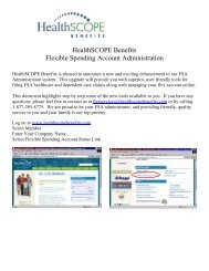 FSA Online Claim Filing How to Guide - HealthSCOPE Benefits