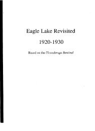 Eagle Lake Revisited - Eagle Lake Property Owner's Inc.