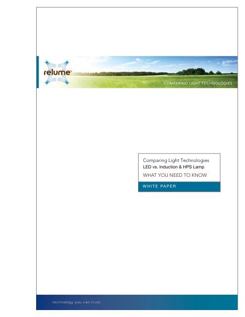 Relume Whitepaper: LED vs Induction vs HPS - Relume Technologies