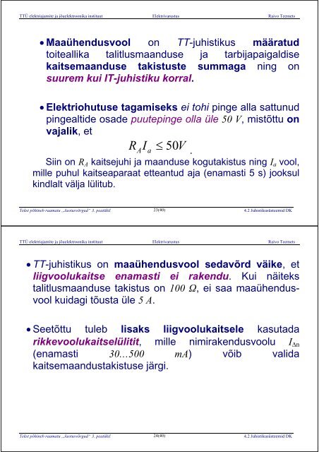 ELEKTRIVARUSTUS - Energia- ja geotehnika doktorikool II