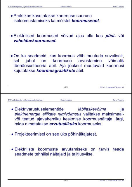 ELEKTRIVARUSTUS - Energia- ja geotehnika doktorikool II