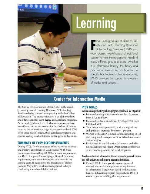 2008-2009 LR&TS Annual Report - Learning Resources Services ...