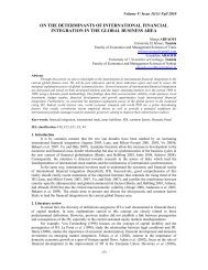 on the determinants of international financial integration in the ...