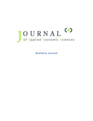 Quarterly Journal - JAES | Journal of Applied Economic Sciences