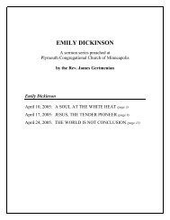 EMILY DICKINSON - Plymouth Congregational Church