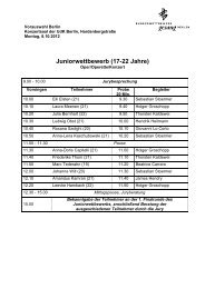 Juniorwettbewerb (17-22 Jahre) - Bundeswettbewerb Gesang Berlin