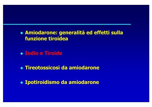 Amiodarone e tiroide. - Cuorediverona.it