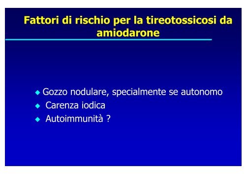 Amiodarone e tiroide. - Cuorediverona.it