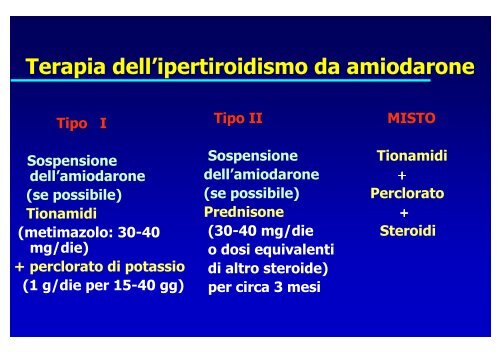 Amiodarone e tiroide. - Cuorediverona.it