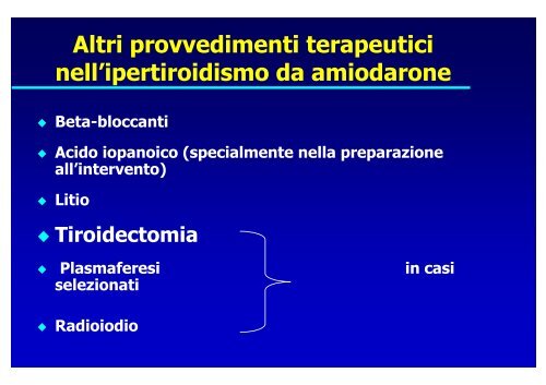 Amiodarone e tiroide. - Cuorediverona.it