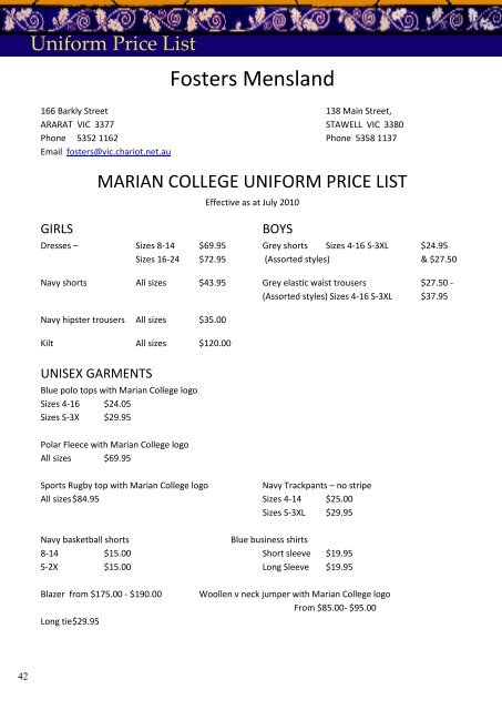 download - Marian College