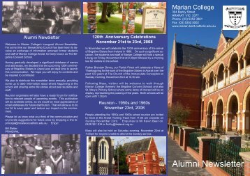 Alumni Newsletter - Marian College