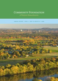 Annual Report - Community Foundation of Western Massachusetts