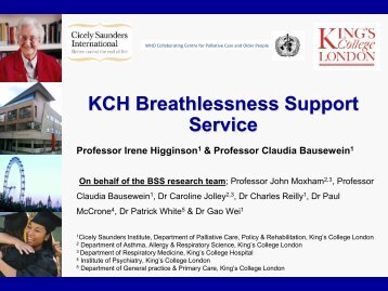 King's Breathlessness Support Service - Cicely Saunders Institute