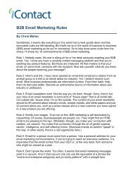 PDF: B2B Email Marketing Rules - iContact