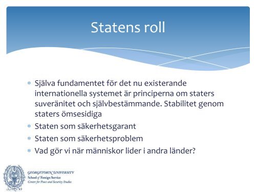 Mänsklig säkerhet - Öppemn föreläsning Försvarshögskolan