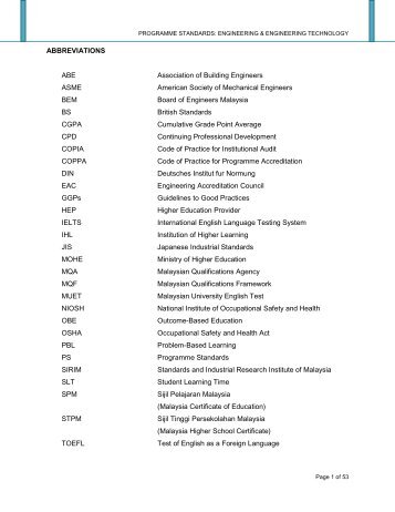 PROGRAMME STANDARDS: ENGINEERING ... - DrJJ