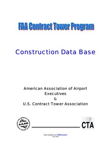 USCTA Tower Construction Data Base - Contract Tower Association