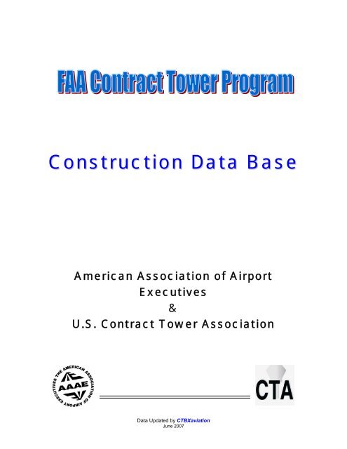 USCTA Tower Construction Data Base - Contract Tower Association