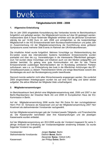 11.09.09 TÃƒÂ¤tigkeitsbericht 2006-2008 - bvek