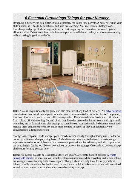 nursery furnishings