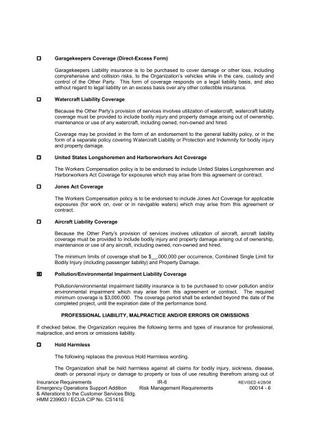 Specifications Volume One (Div. 0 thru 07) - Lord and Son ...