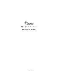 Office of the Auditor General 2006 ANNUAL REPORT - Shad Qadri