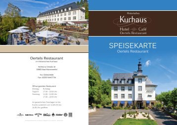 SPEISEKARTE - Kurhaus Hotel Bad MÃ¼nstereifel